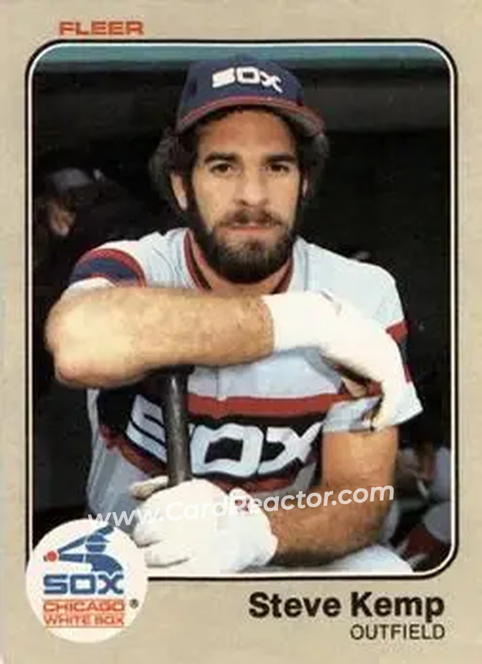 1983 Fleer #239 - Steve Kemp - Chicago White Sox - Front 1983 Fleer #239 - Steve Kemp - Chicago White Sox - Front