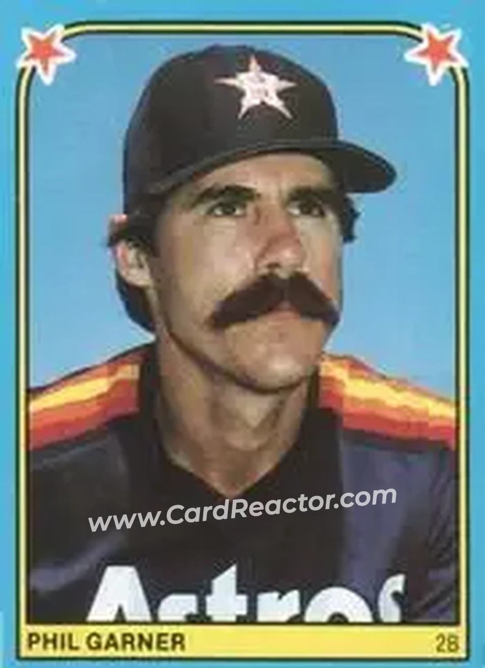 1983 Fleer Star Stickers #205 - Phil Garner - Houston Astros - Front