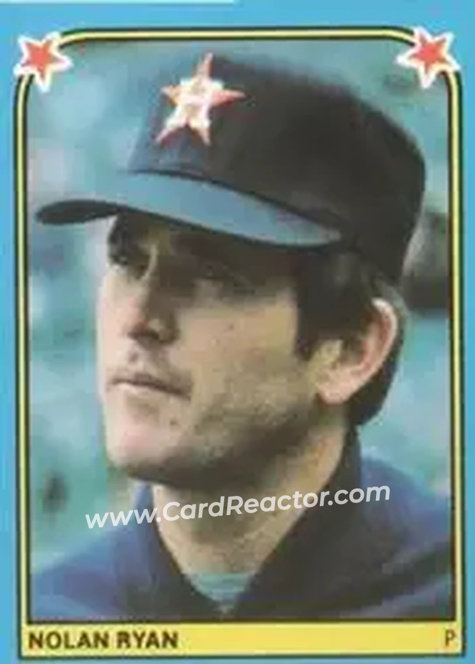 1983 Fleer Star Stickers #207 - Nolan Ryan - Houston Astros - Front
