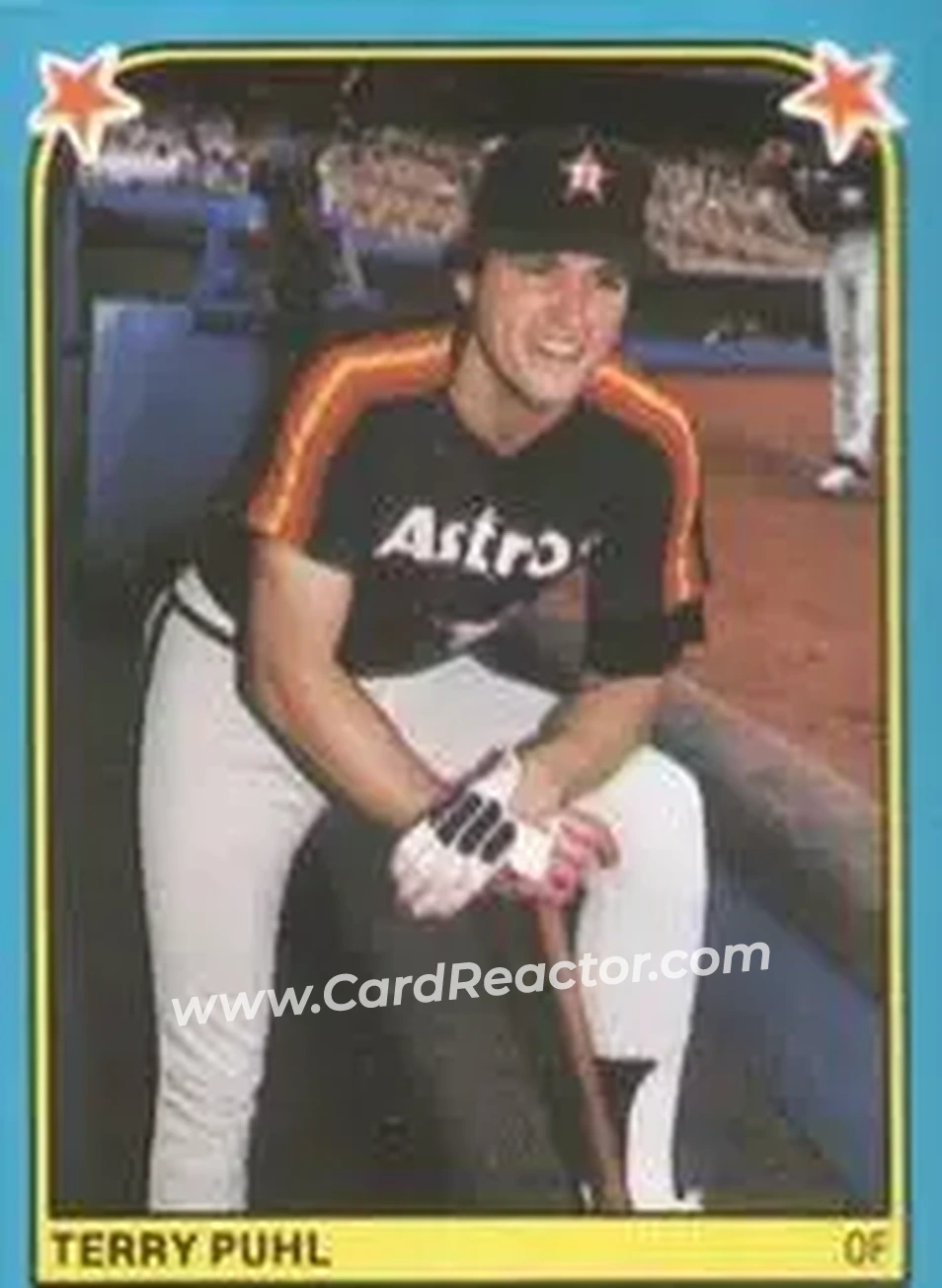 1983 Fleer Star Stickers #209 - Terry Puhl - Houston Astros - Front