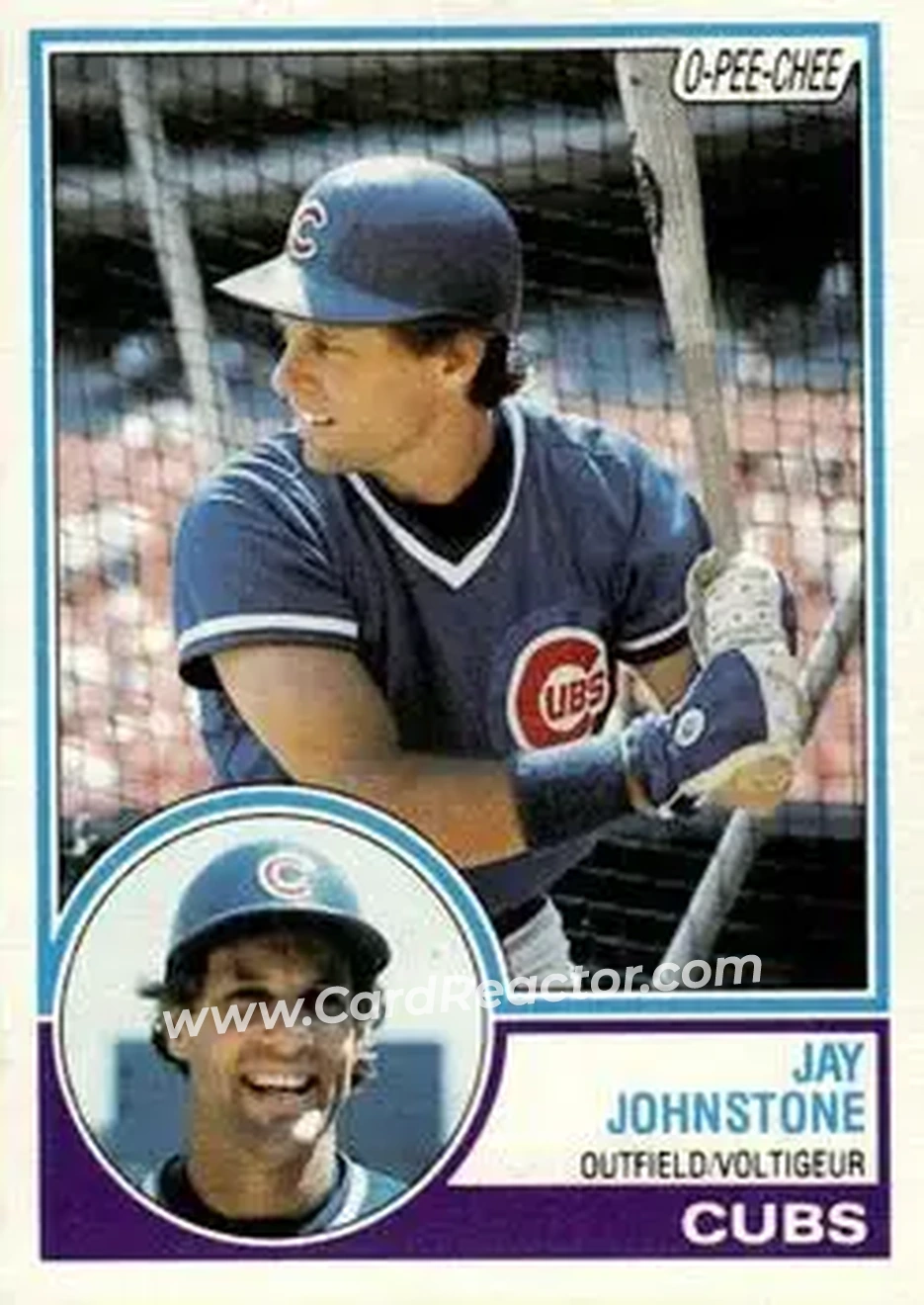 1983 O-Pee-Chee #152 - Jay Johnstone - Chicago Cubs - Front