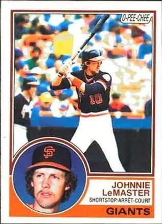 1983 O-Pee-Chee #154 - Johnnie LeMaster - San Francisco Giants