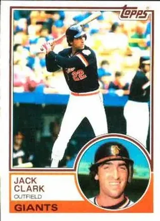 1983 Topps #210 - Jack Clark - San Francisco Giants