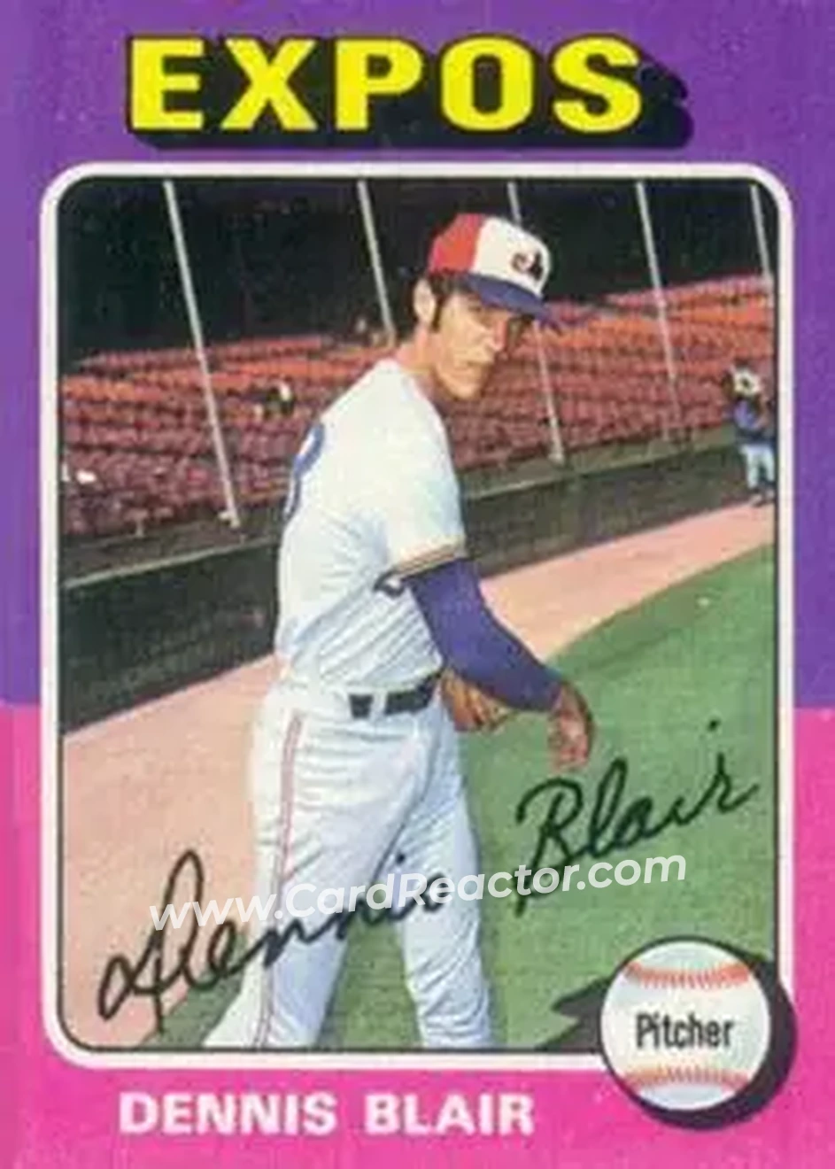 1975 Topps #521 - Dennis Blair - Montreal Expos - Front