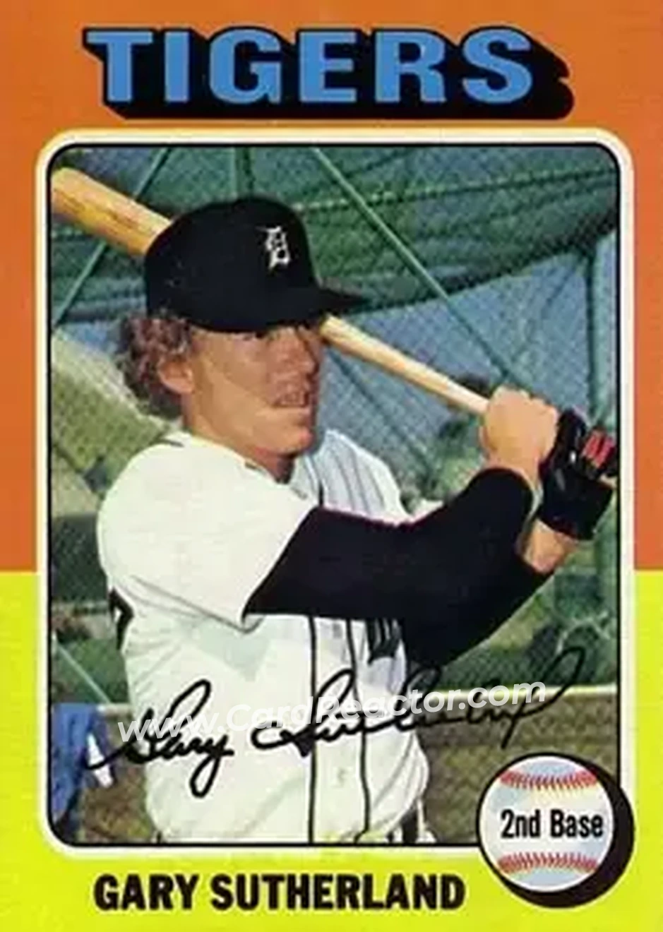 1975 Topps #522 - Gary Sutherland - Detroit Tigers - Front