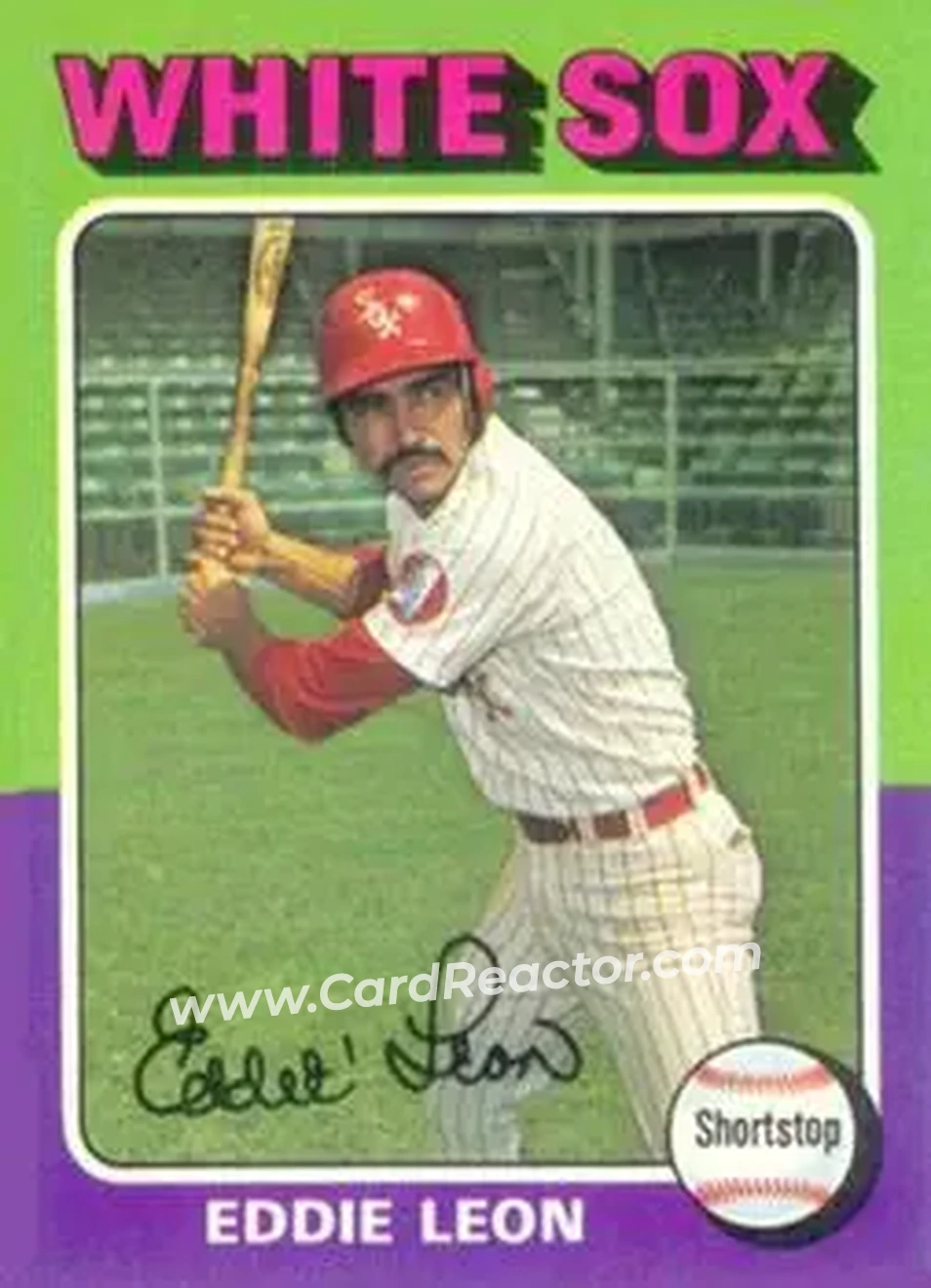 1975 Topps #528 - Eddie Leon - Chicago White Sox - Front