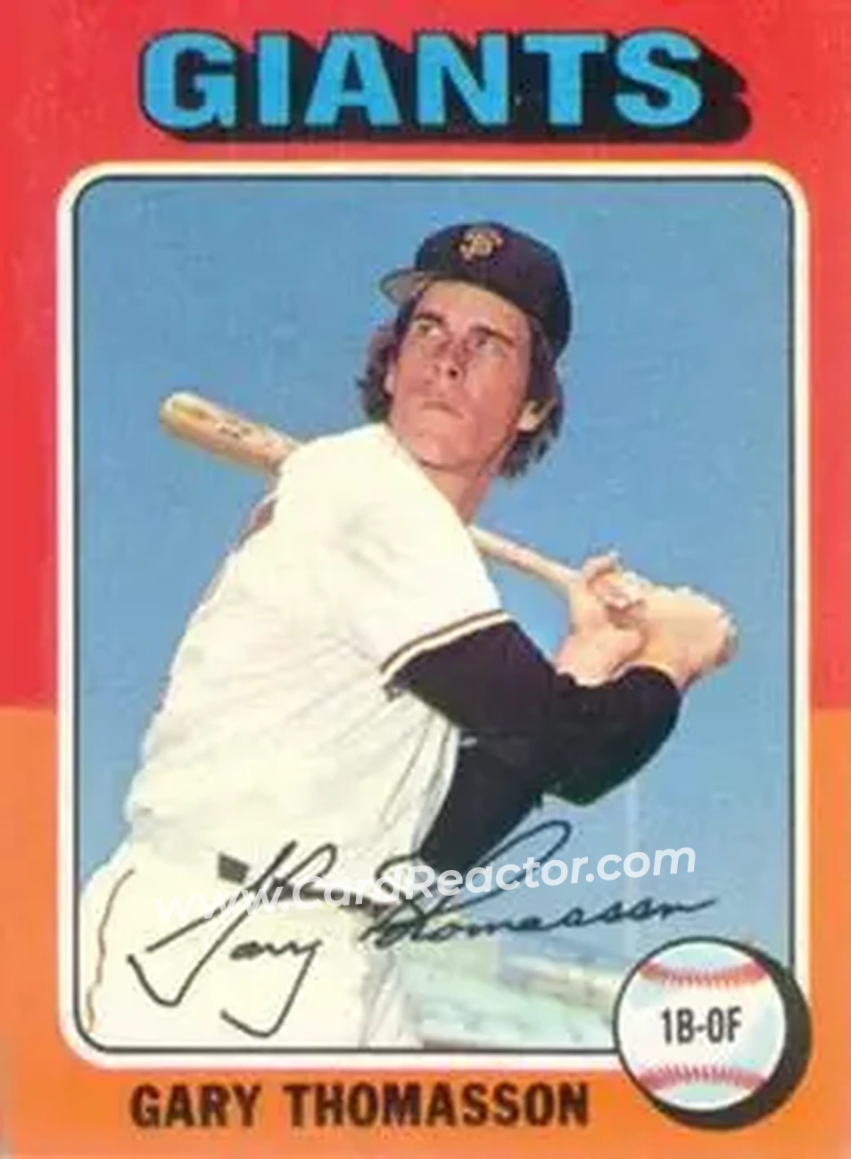 1975 Topps #529 - Gary Thomasson - San Francisco Giants - Front 1975 Topps #529 - Gary Thomasson - San Francisco Giants - Front