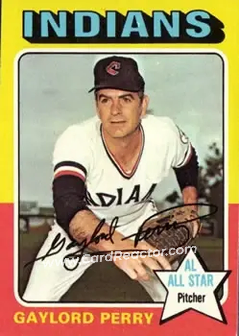 1975 Topps #530 - Gaylord Perry - Cleveland Indians - Front 1975 Topps #530 - Gaylord Perry - Cleveland Indians - Front