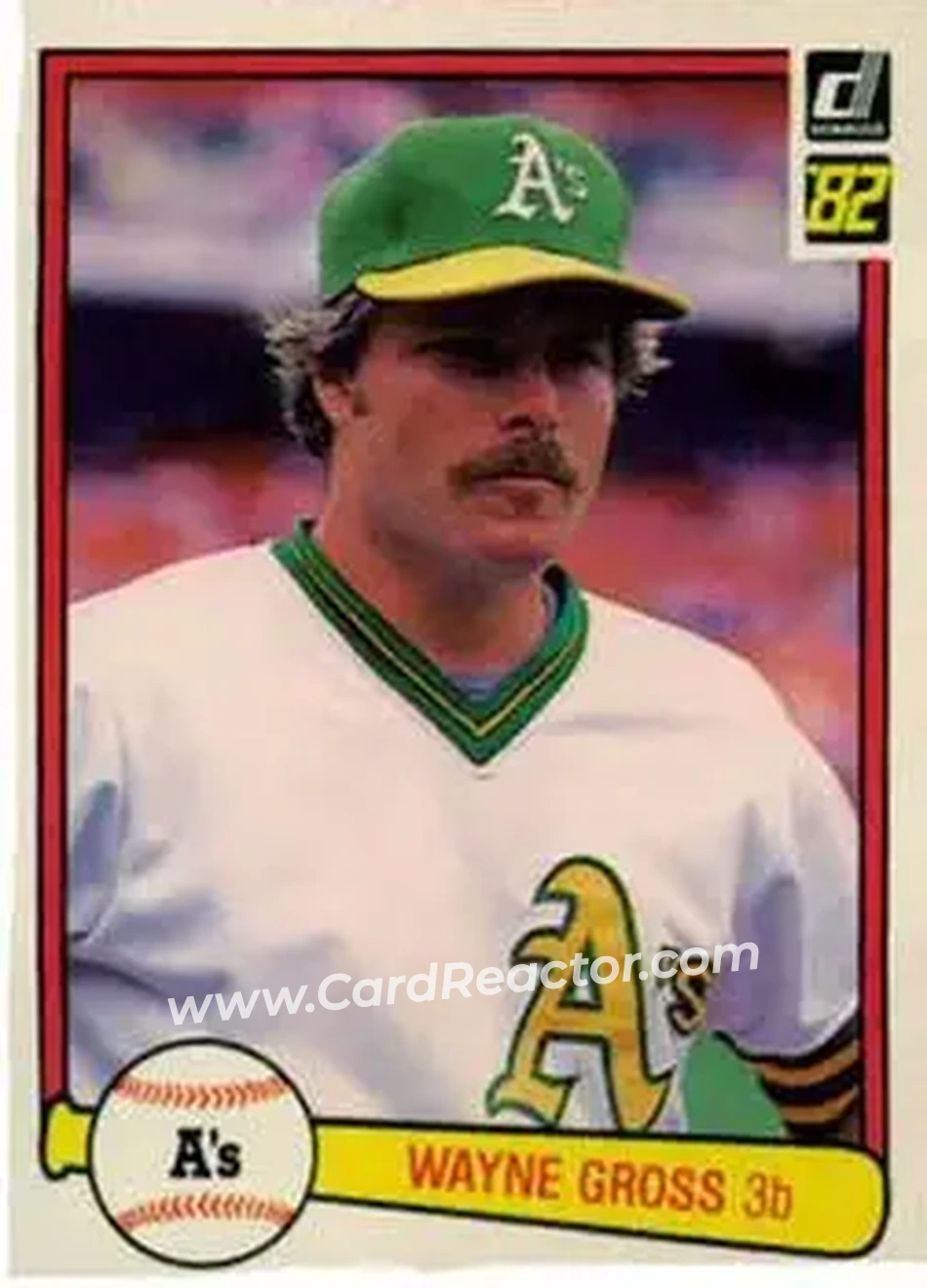 1982 Donruss #139 - Wayne Gross - Oakland Athletics - Front
