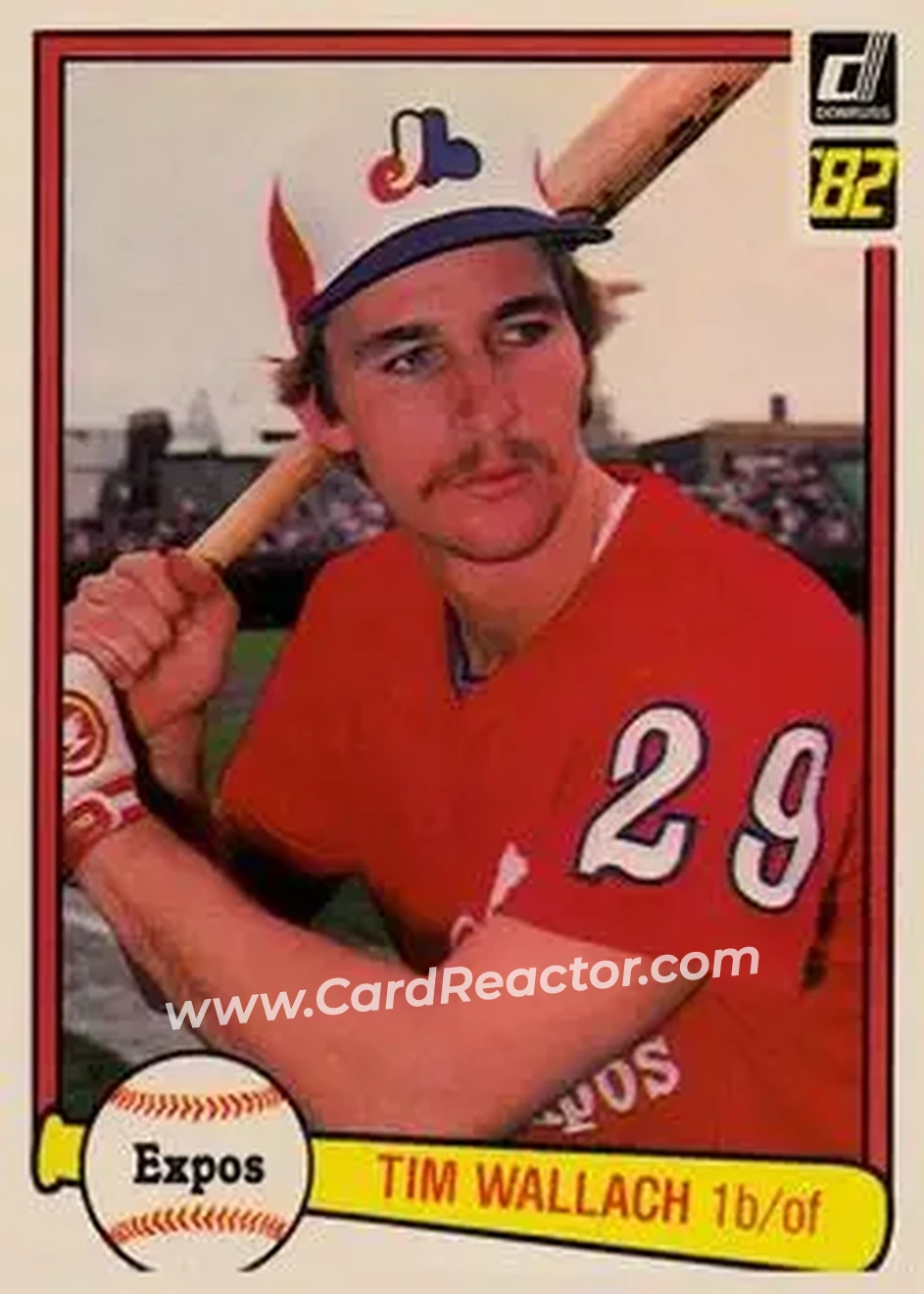 1982 Donruss #140 - Tim Wallach - Montreal Expos - Front 1982 Donruss #140 - Tim Wallach - Montreal Expos - Front