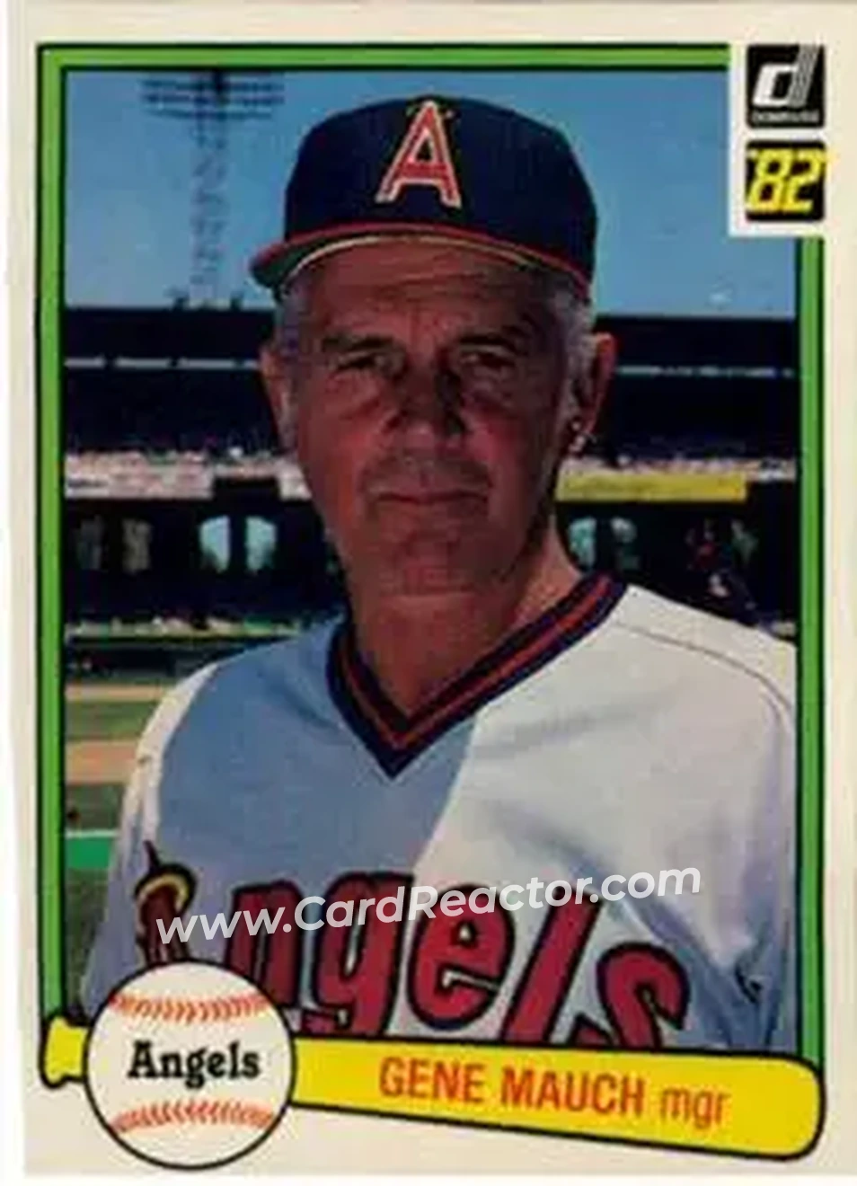 1982 Donruss #141 - Gene Mauch - California Angels - Front 1982 Donruss #141 - Gene Mauch - California Angels - Front