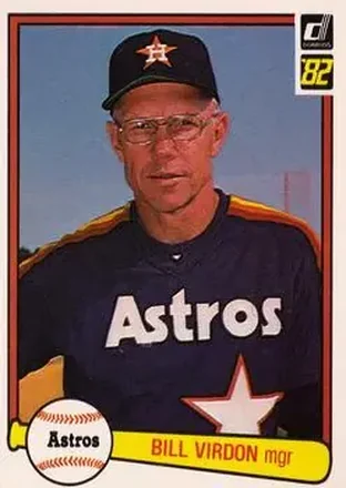 1982 Donruss #144 - Bill Virdon - Houston Astros