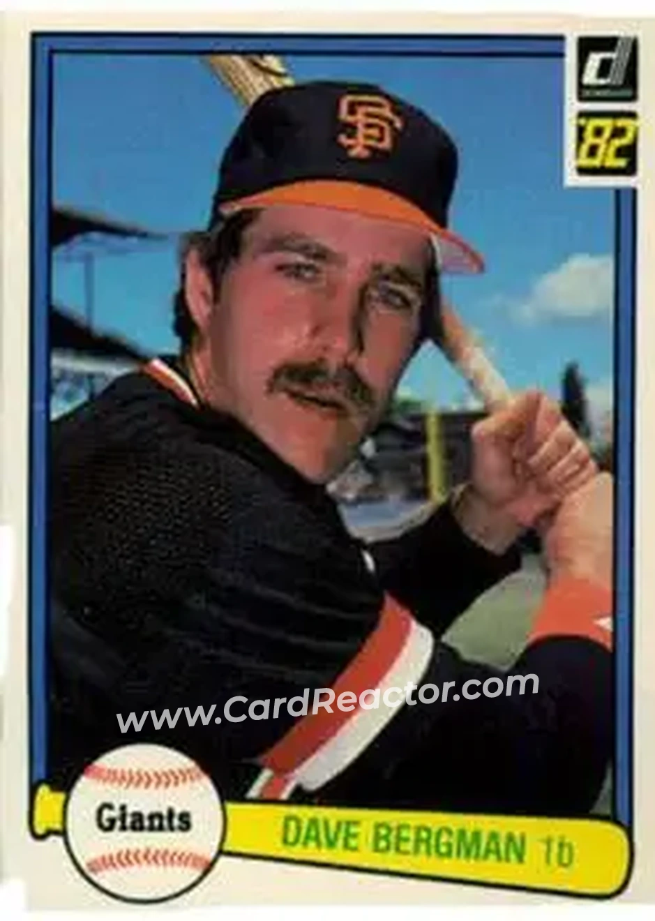 1982 Donruss #146 - Dave Bergman - San Francisco Giants - Front 1982 Donruss #146 - Dave Bergman - San Francisco Giants - Front