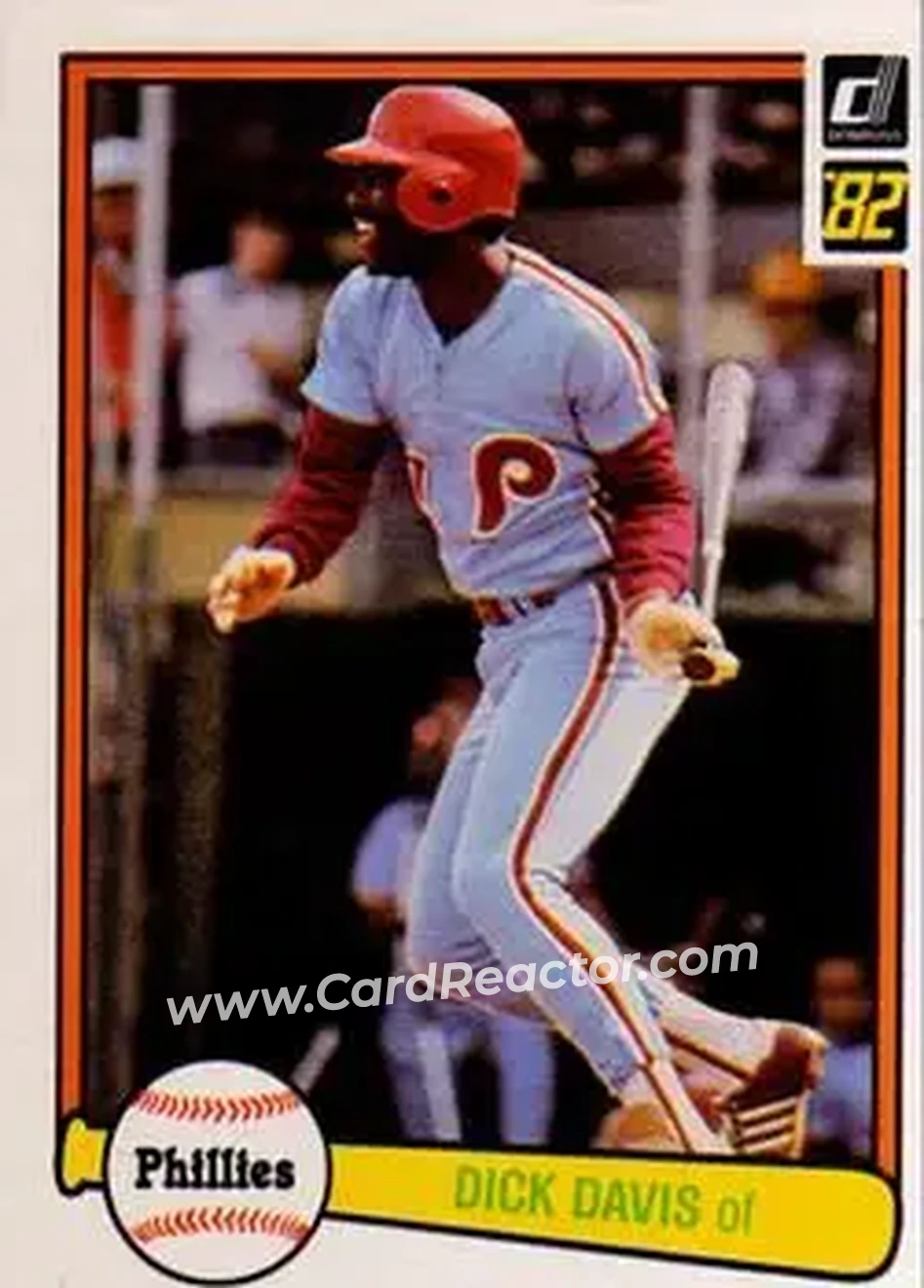 1982 Donruss #147 - Dick Davis - Philadelphia Phillies - Front