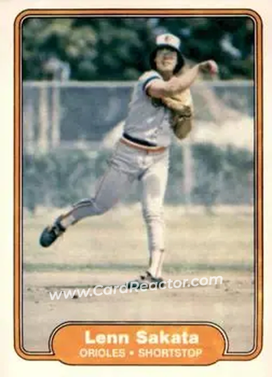 1982 Fleer #178 - Lenn Sakata - Baltimore Orioles - Front