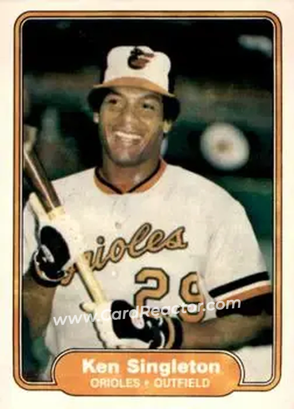 1982 Fleer #179 - Ken Singleton - Baltimore Orioles - Front 1982 Fleer #179 - Ken Singleton - Baltimore Orioles - Front