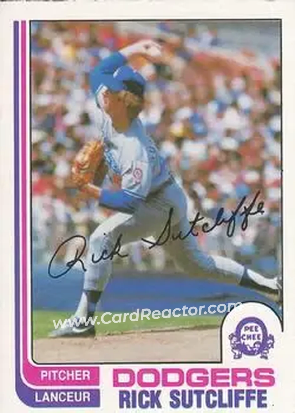 1982 O-Pee-Chee #141 - Rick Sutcliffe - Los Angeles Dodgers - Front