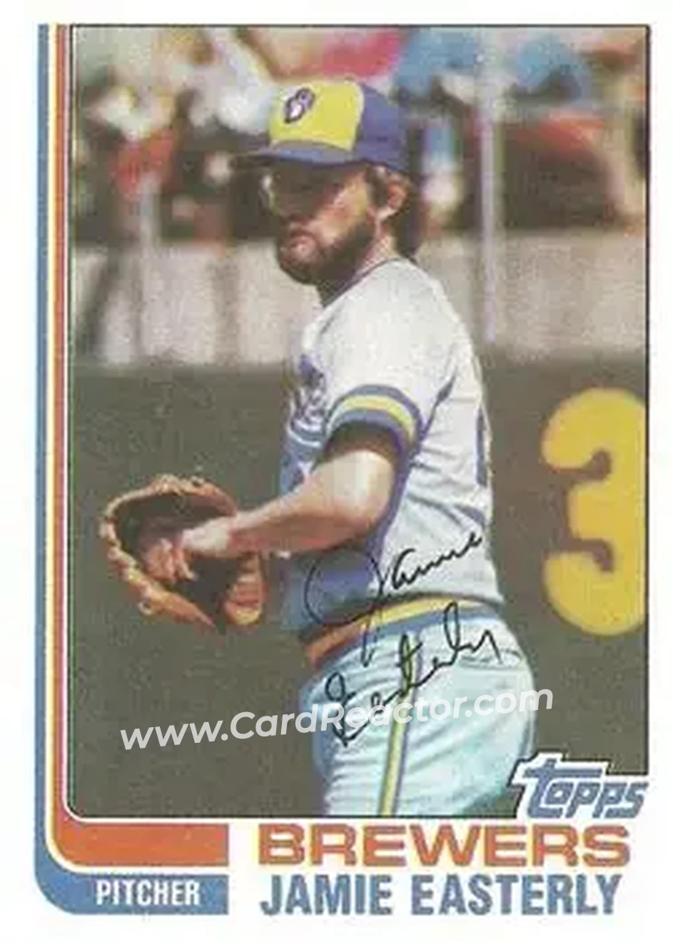 1982 Topps #122 - Jamie Easterly - Milwaukee Brewers - Front