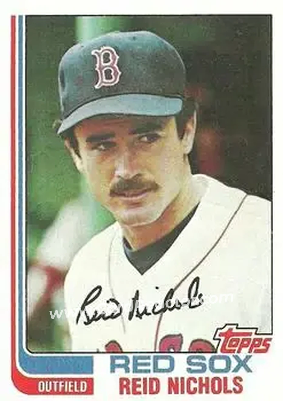 1982 Topps #124 - Reid Nichols - Boston Red Sox - Front 1982 Topps #124 - Reid Nichols - Boston Red Sox - Front