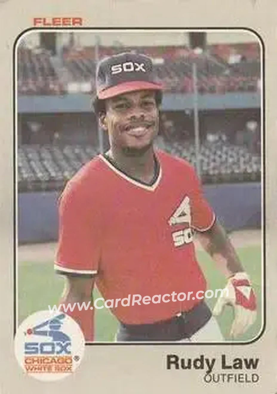 1983 Fleer #244 - Rudy Law - Chicago White Sox - Front 1983 Fleer #244 - Rudy Law - Chicago White Sox - Front