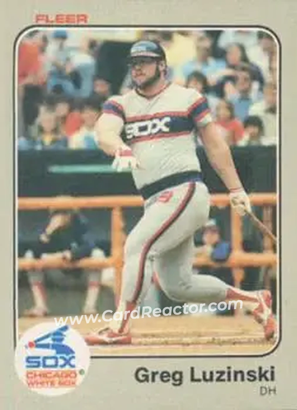 1983 Fleer #247 - Greg Luzinski - Chicago White Sox - Front 1983 Fleer #247 - Greg Luzinski - Chicago White Sox - Front