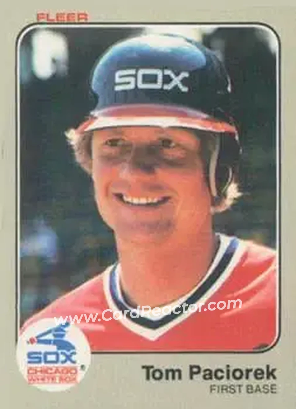 1983 Fleer #248 - Tom Paciorek - Chicago White Sox - Front 1983 Fleer #248 - Tom Paciorek - Chicago White Sox - Front