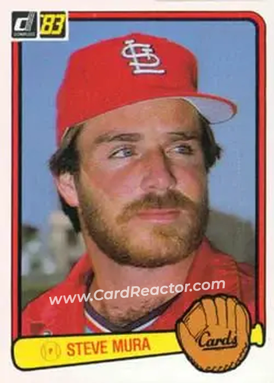 1983 Donruss #292 - Steve Mura - St. Louis Cardinals - Front