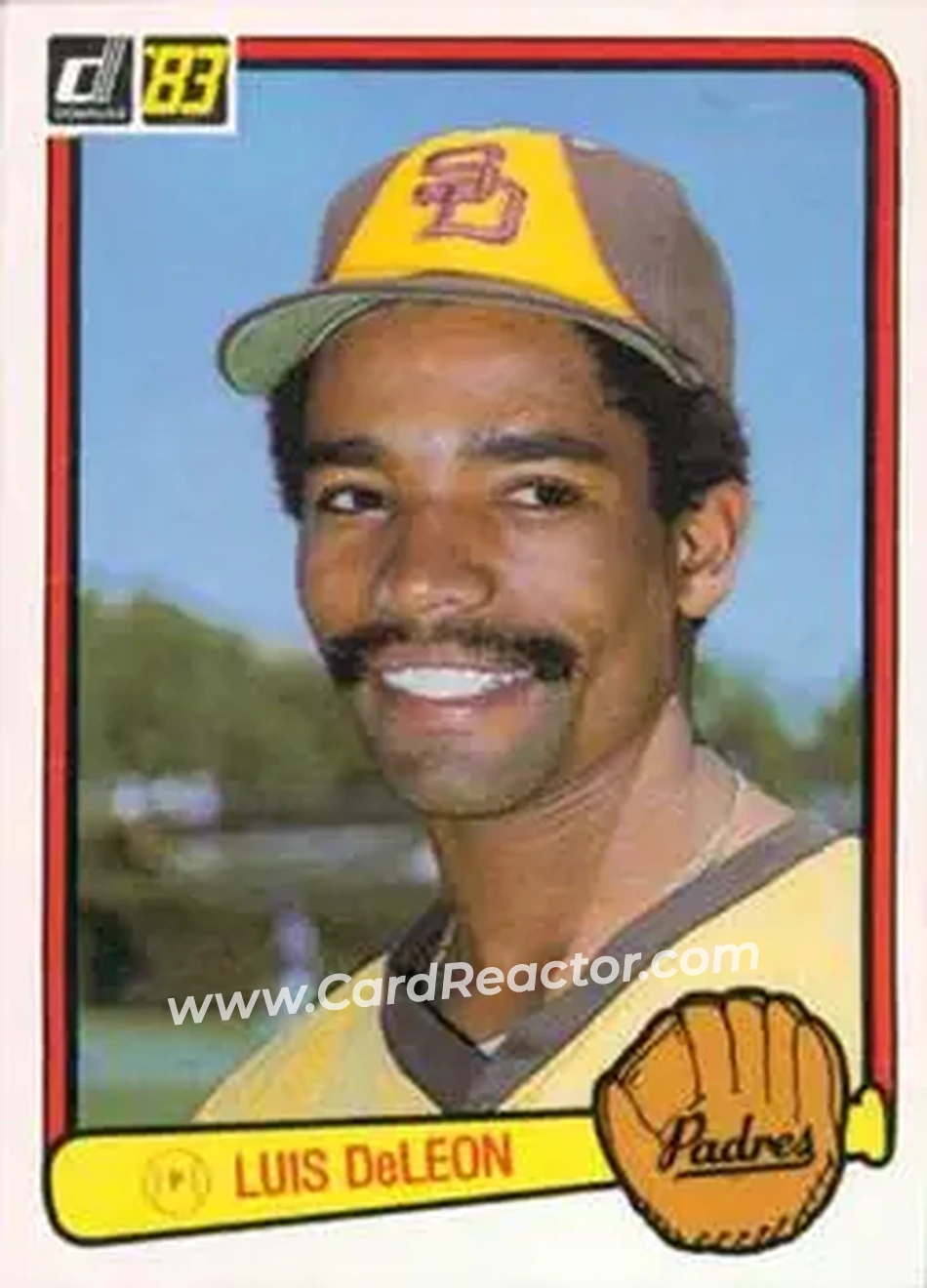 1983 Donruss #296 - Luis DeLeon - San Diego Padres - Front