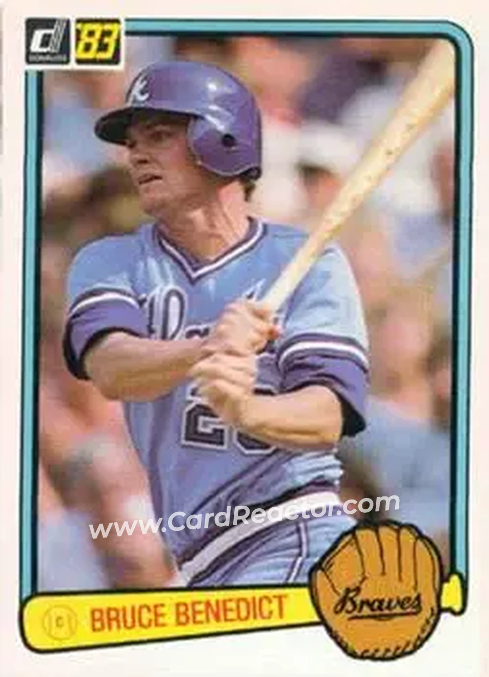 1983 Donruss #299 - Bruce Benedict - Atlanta Braves - Front 1983 Donruss #299 - Bruce Benedict - Atlanta Braves - Front