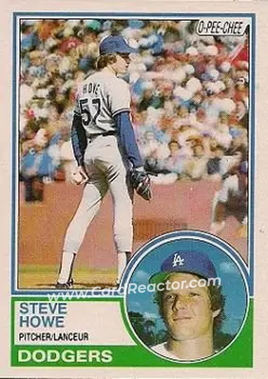 1983 O-Pee-Chee #170 - Steve Howe - Los Angeles Dodgers - Front 1983 O-Pee-Chee #170 - Steve Howe - Los Angeles Dodgers - Front