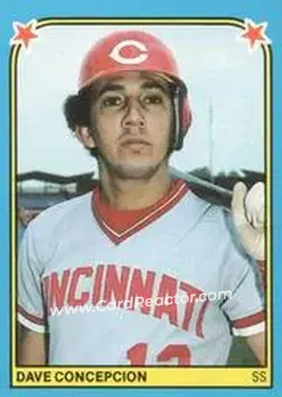 1983 Fleer Star Stickers #219 - Dave Concepcion - Cincinnati Reds - Front 1983 Fleer Star Stickers #219 - Dave Concepcion - Cincinnati Reds - Front