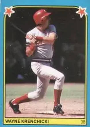 1983 Fleer Star Stickers #220 - Wayne Krenchicki - Cincinnati Reds