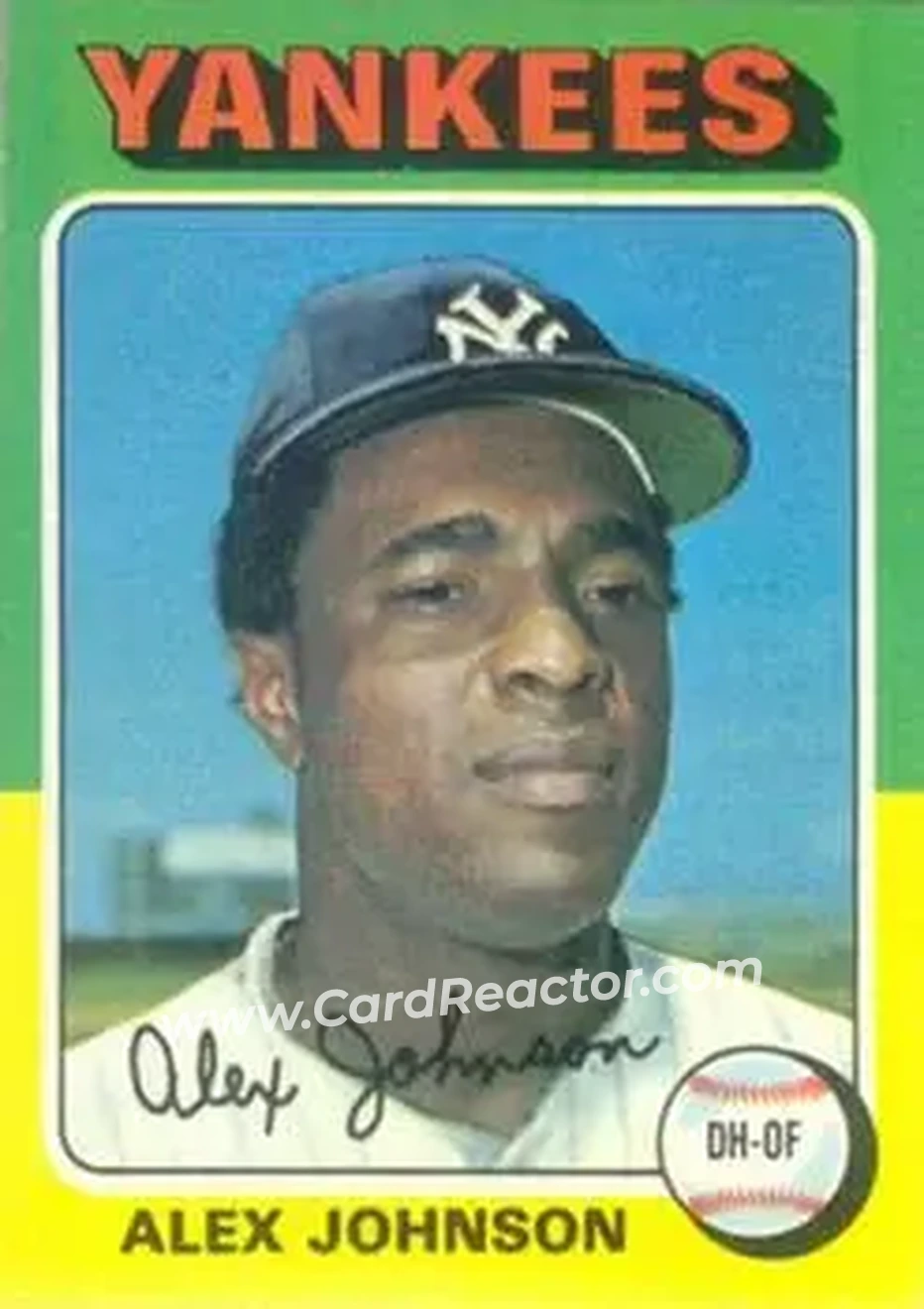 1975 Topps #534 - Alex Johnson - New York Yankees - Front
