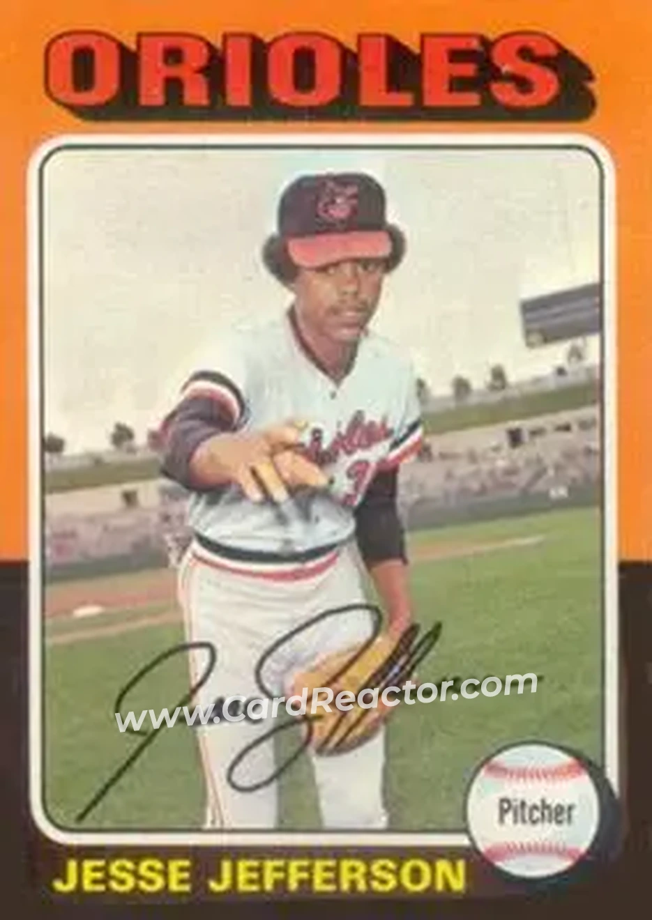 1975 Topps #539 - Jesse Jefferson - Baltimore Orioles - Front 1975 Topps #539 - Jesse Jefferson - Baltimore Orioles - Front