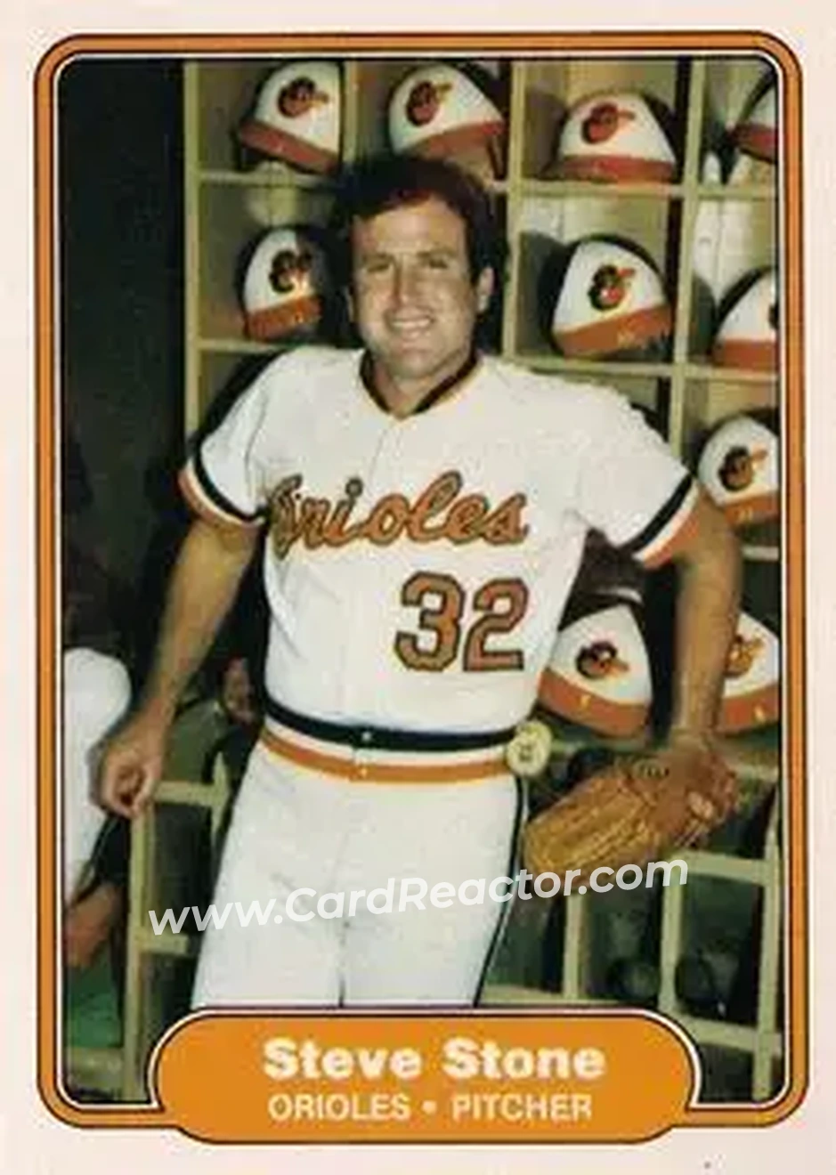 1982 Fleer #182 - Steve Stone - Baltimore Orioles - Front