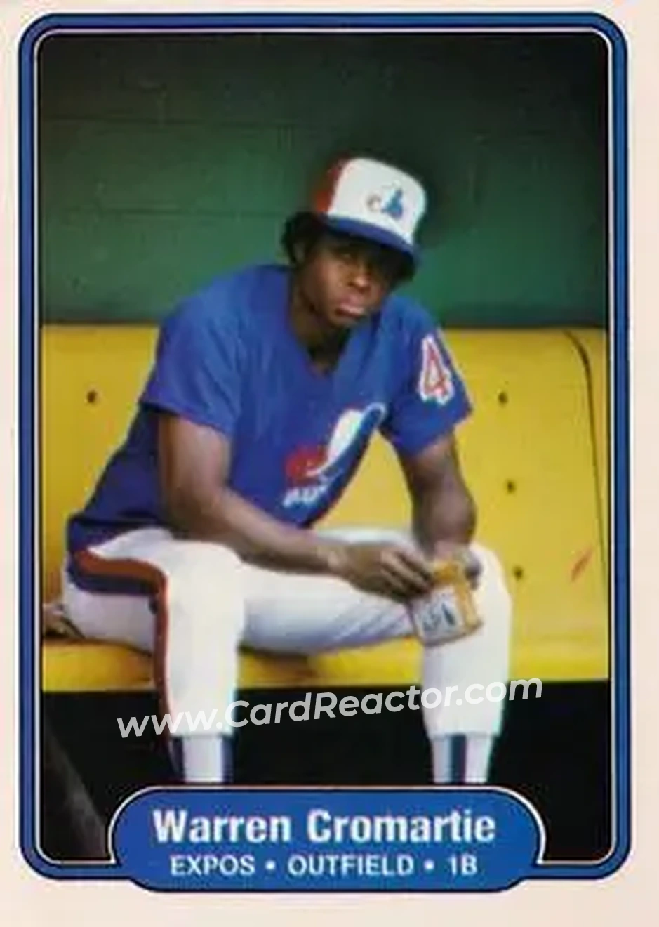 1982 Fleer #186 - Warren Cromartie - Montreal Expos - Front 1982 Fleer #186 - Warren Cromartie - Montreal Expos - Front
