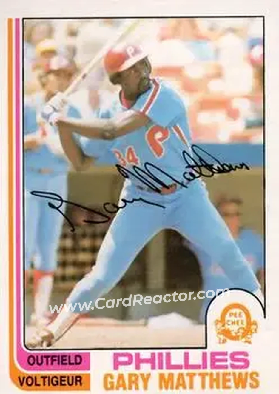 1982 O-Pee-Chee #151 - Gary Matthews - Philadelphia Phillies - Front