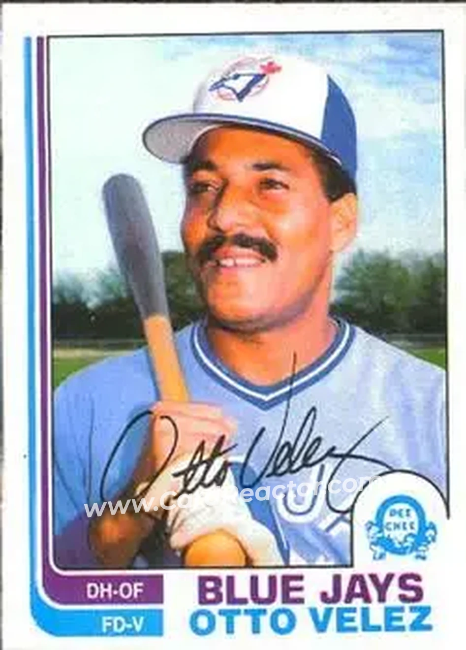 1982 O-Pee-Chee #155 - Otto Velez - Toronto Blue Jays - Front 1982 O-Pee-Chee #155 - Otto Velez - Toronto Blue Jays - Front
