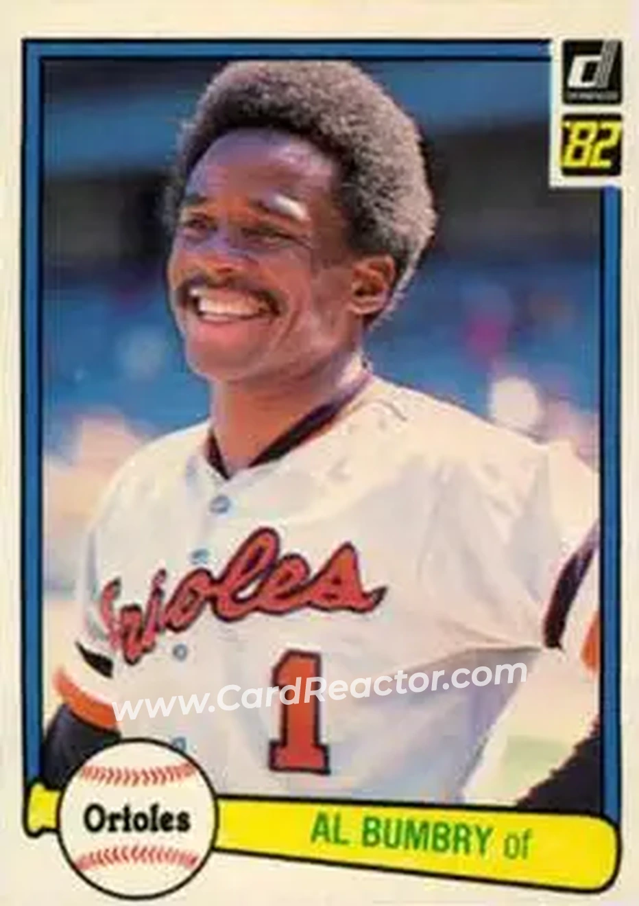 1982 Donruss #153 - Al Bumbry - Baltimore Orioles - Front