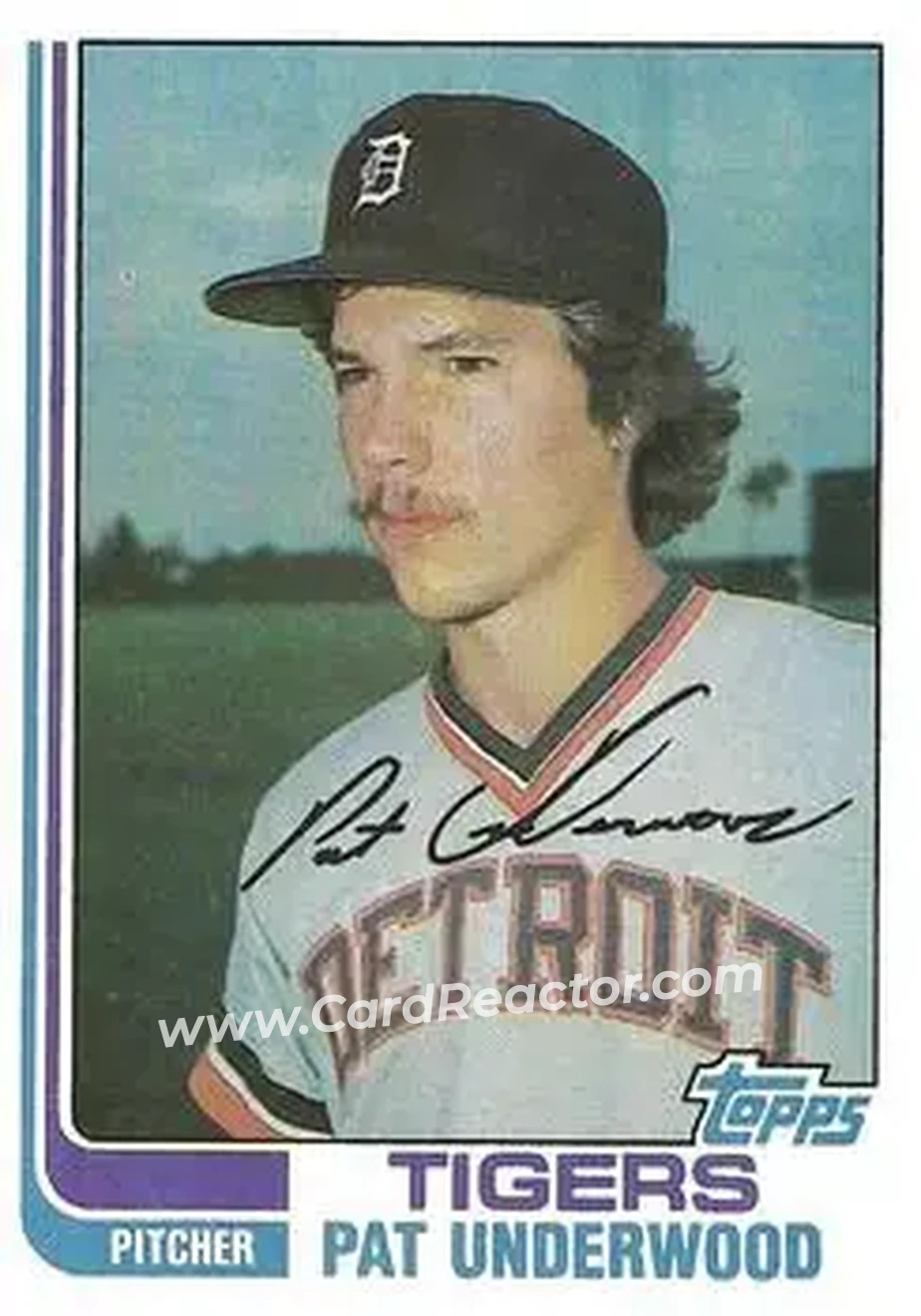 1982 Topps #133 - Pat Underwood - Detroit Tigers - Front