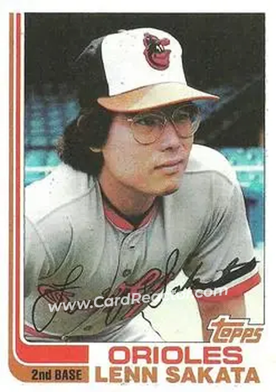 1982 Topps #136 - Lenn Sakata - Baltimore Orioles - Front 1982 Topps #136 - Lenn Sakata - Baltimore Orioles - Front