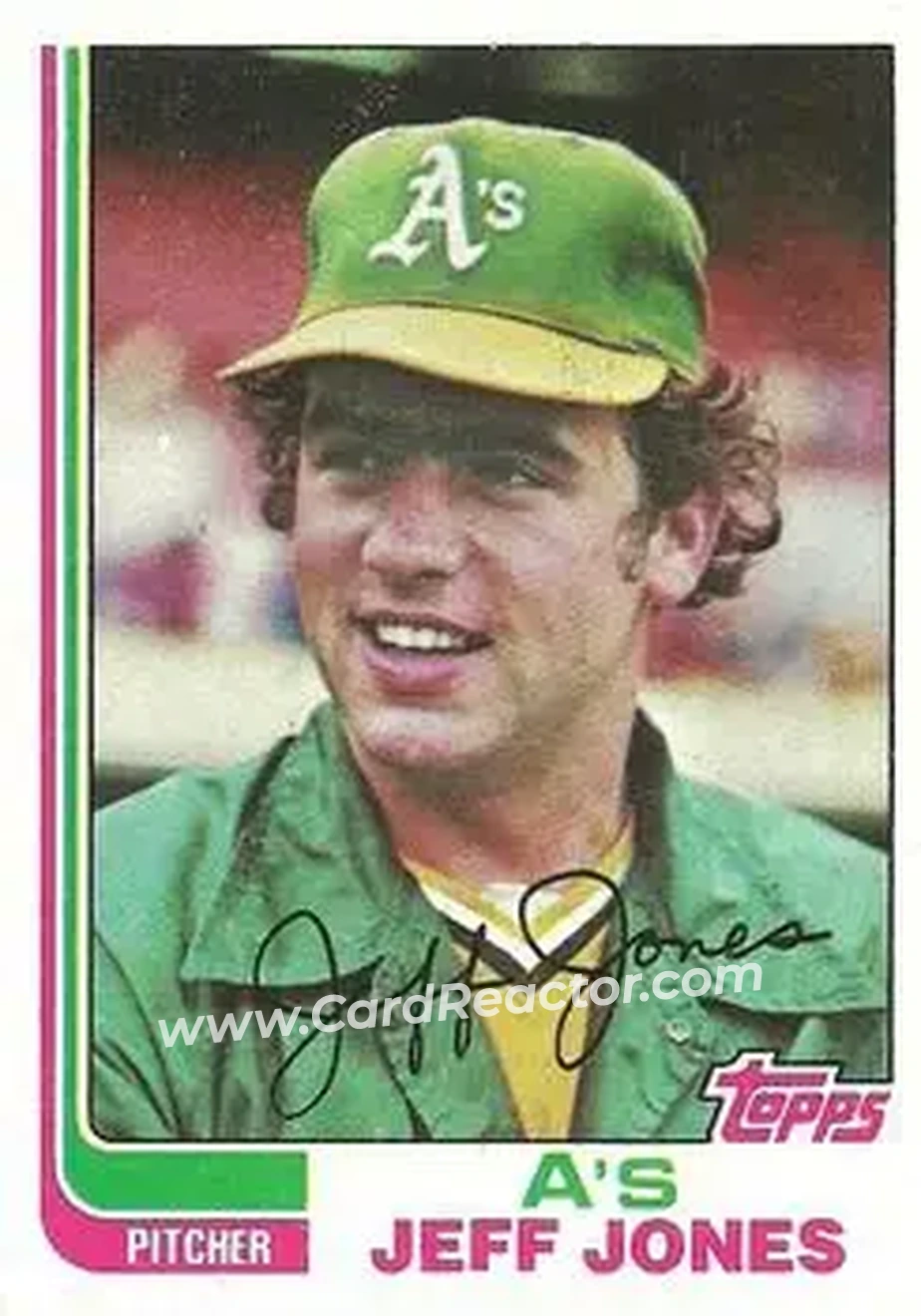 1982 Topps #139 - Jeff Jones - Oakland Athletics - Front