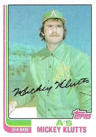 1982 Topps #148 - Mickey Klutts - Oakland Athletics