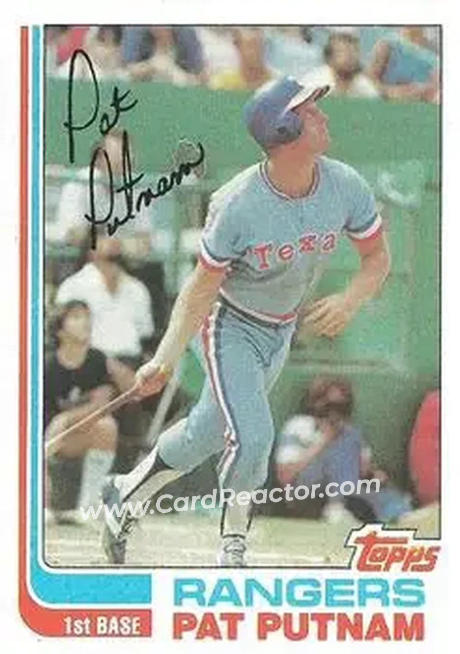 1982 Topps #149 - Pat Putnam - Texas Rangers - Front