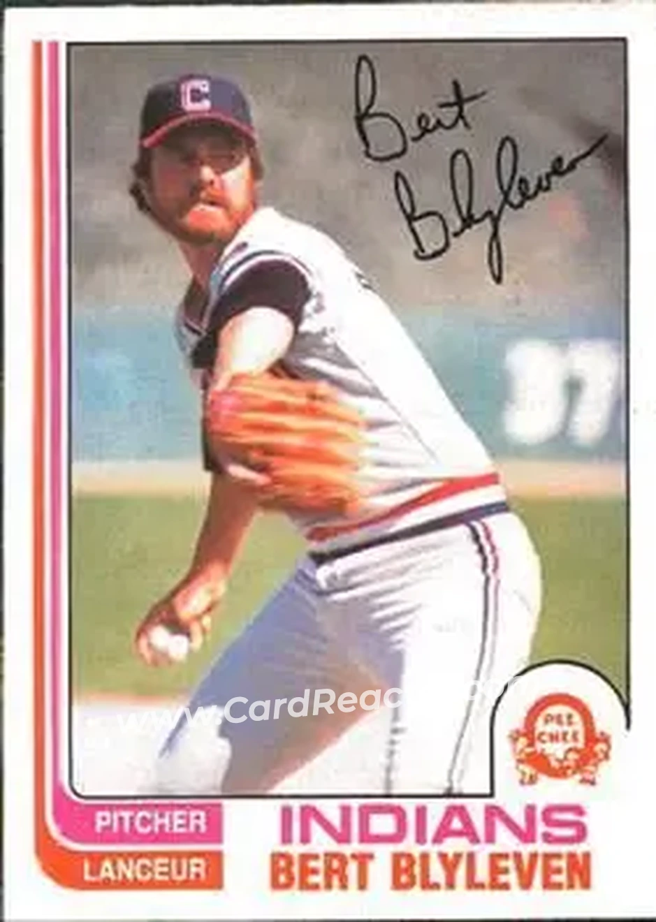 1982 O-Pee-Chee #164 - Bert Blyleven - Cleveland Indians - Front