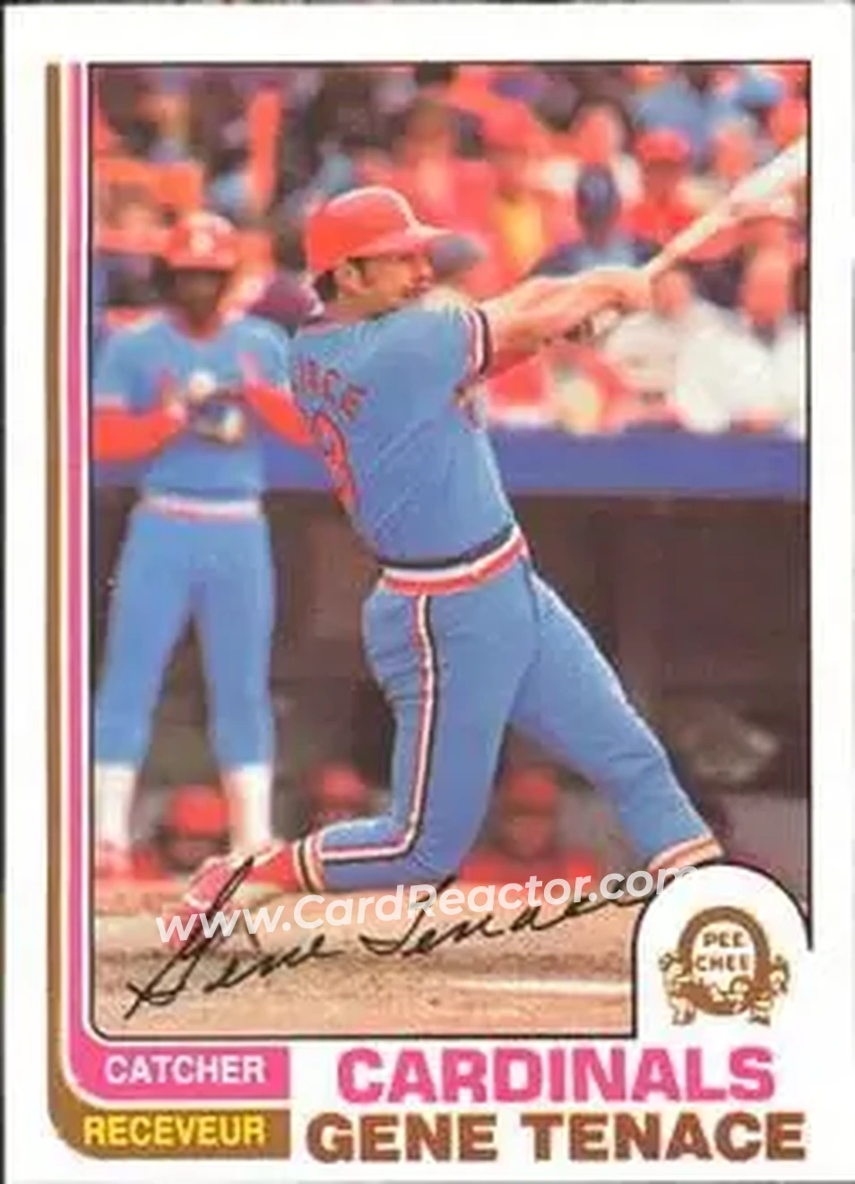 1982 O-Pee-Chee #166 - Gene Tenace - St. Louis Cardinals - Front