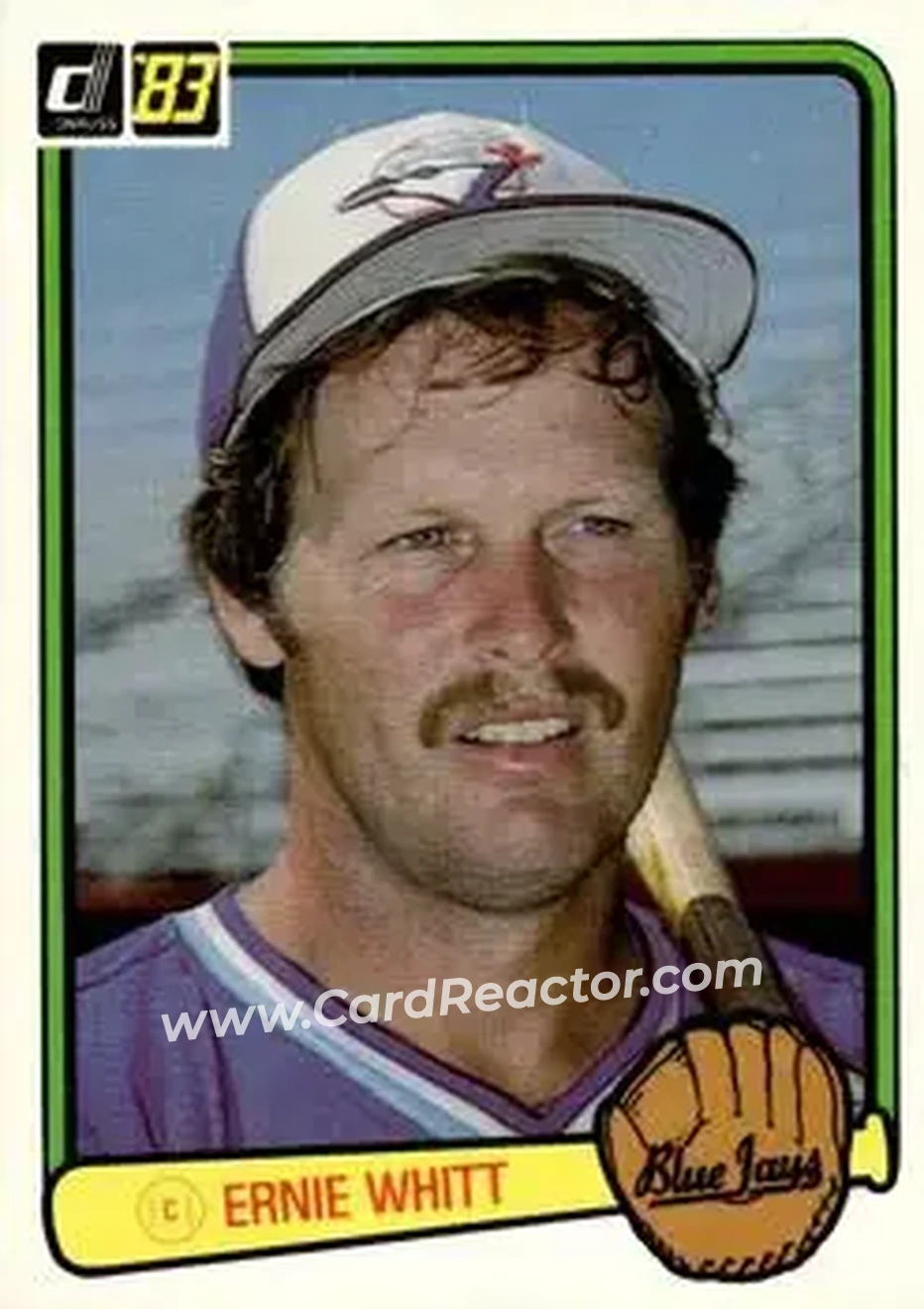 1983 Donruss #304 - Ernie Whitt - Toronto Blue Jays - Front 1983 Donruss #304 - Ernie Whitt - Toronto Blue Jays - Front