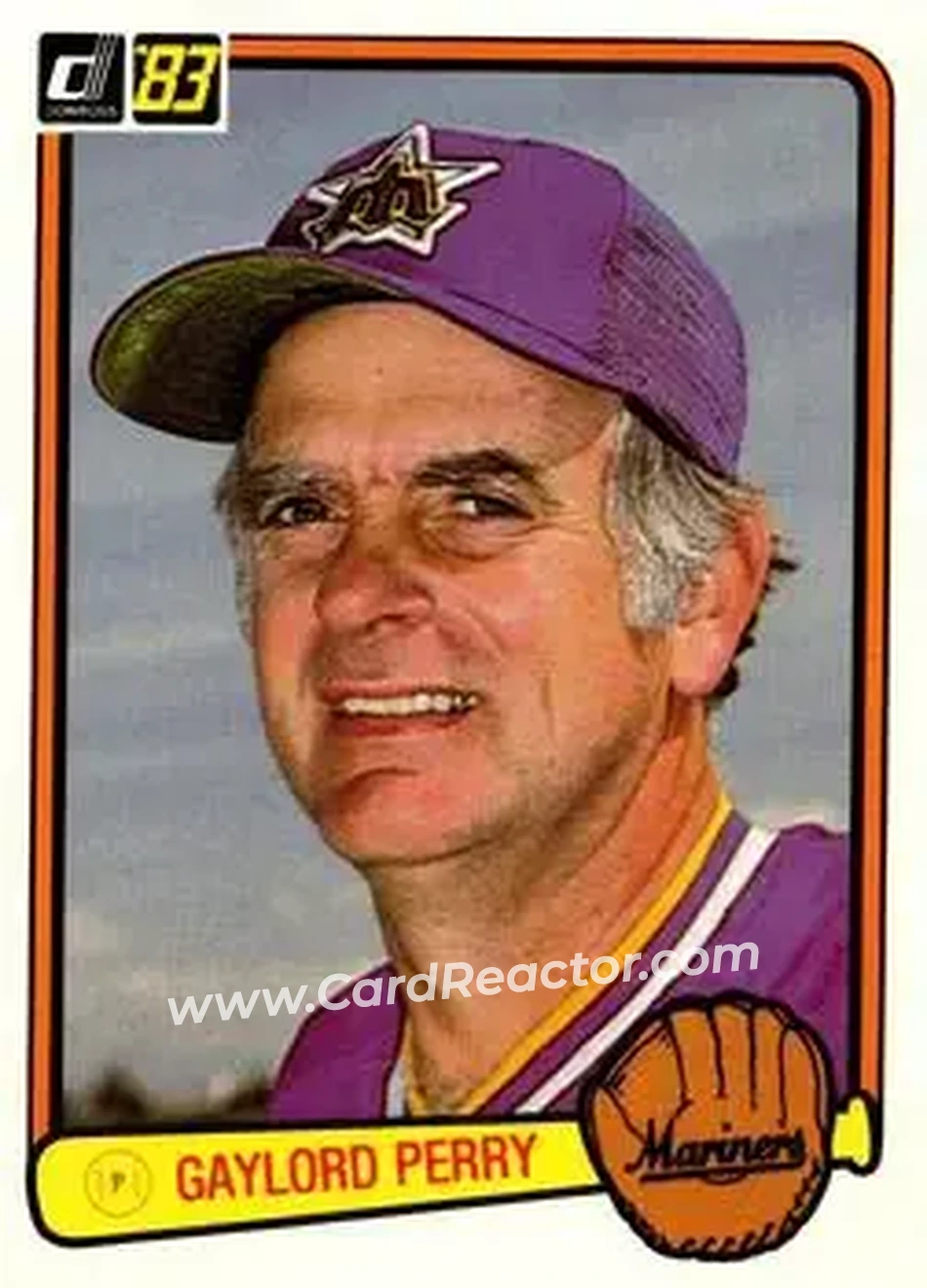 1983 Donruss #307 - Gaylord Perry - Seattle Mariners - Front