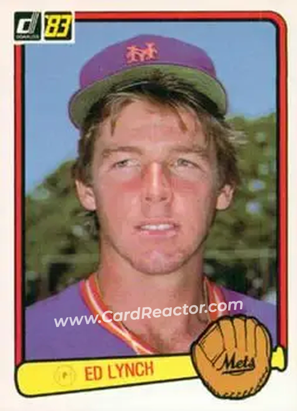 1983 Donruss #308 - Ed Lynch - New York Mets - Front