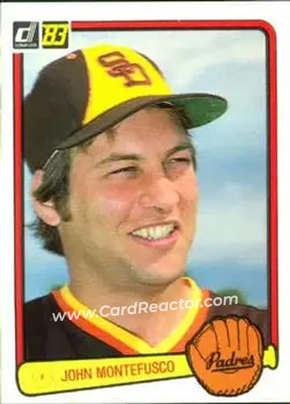 1983 Donruss #313 - John Montefusco - San Diego Padres - Front 1983 Donruss #313 - John Montefusco - San Diego Padres - Front